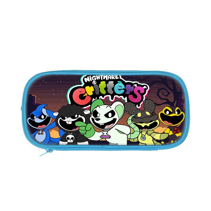 Nightmare Critters Double Layer Pencil Case With Nylon Material For Students And Kids