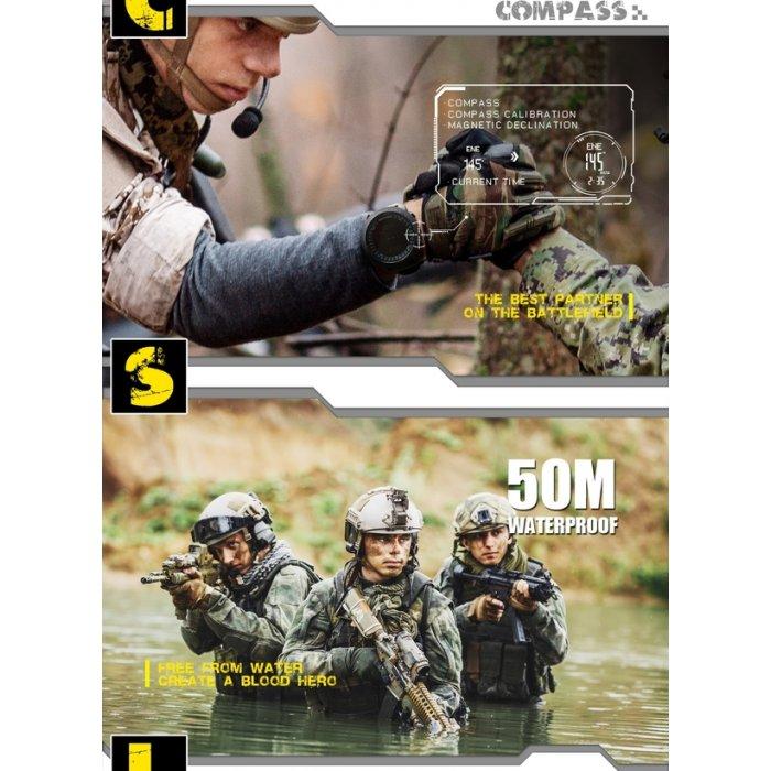 Taktische Sportuhr für Herren mit Stoppuhr und Wecker