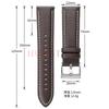 Cinturino per Orologio in Pelle di Vitello Materiale Morbido Cinturino da Polso 18mm 20mm 22mm con Fibbia in Acciaio Inossidabile Accessori per Orologio
