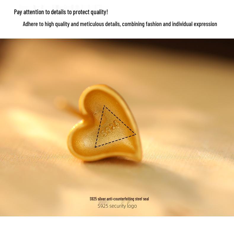 Boucles d'oreilles Banyan Tree Amour Irrégulier - Argent S925, Or Givré, Bijoux d'oreille d'été haut de gamme pour femmes