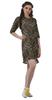 Moomaya Printed 3 4 Sleeve Winter Dresses For Women Scoop Neck Short Swing