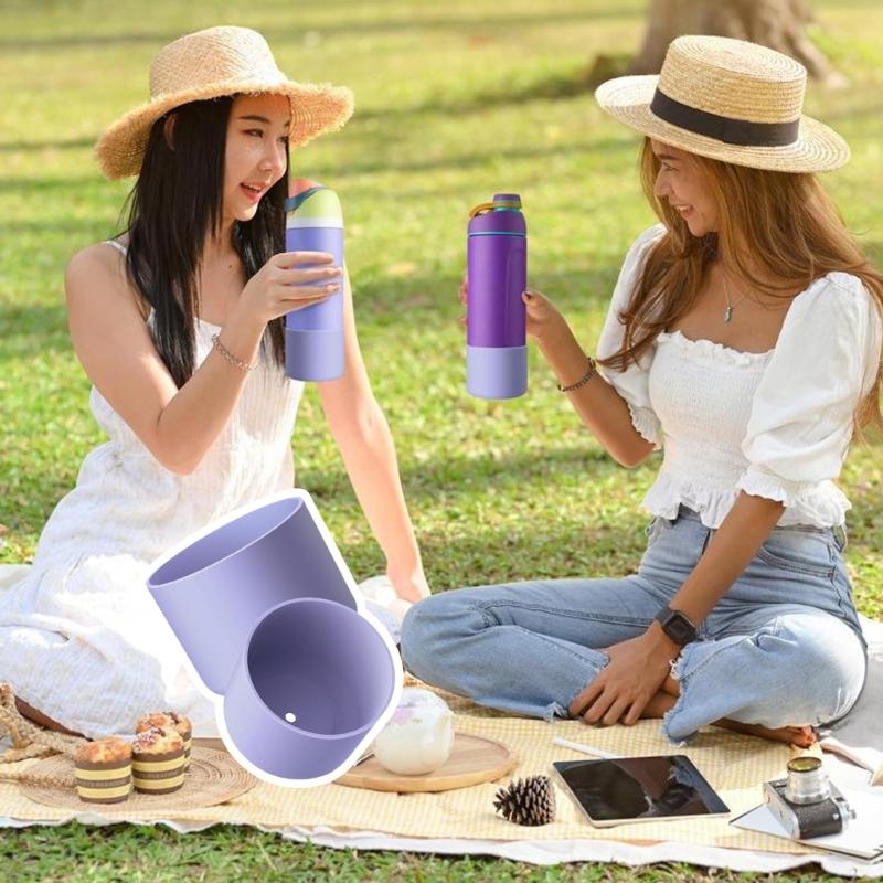 Silicones Cup Bottom Cover Nonslip Design Water Bottle Boot For Travel Outdoor Activity Kids Safe Tumblers  Protector