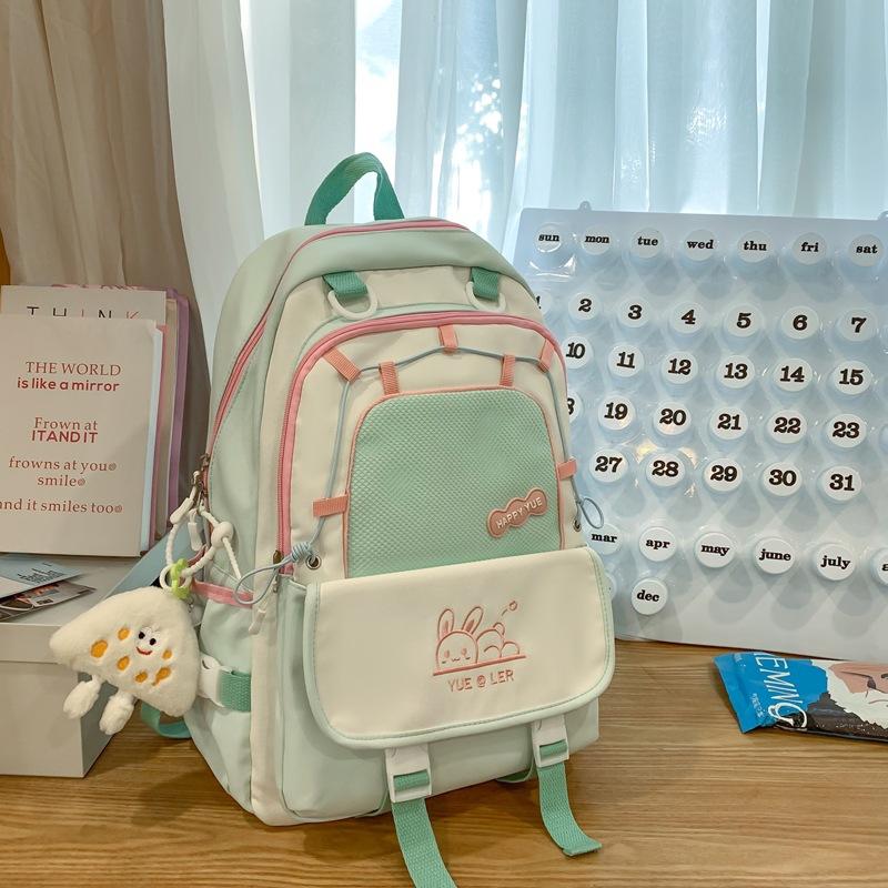 

Японский рюкзак-макаронс Новый школьный рюкзак Контрастный цвет Рюкзак большой вместимости для учеников средней школы large