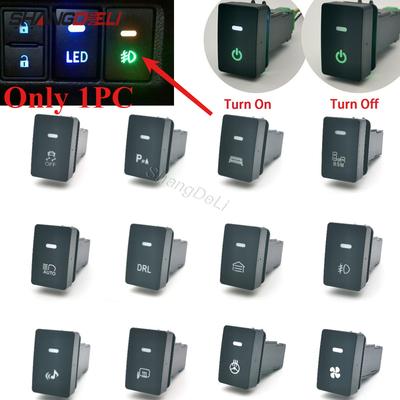 1 pièce Commutateur Bouton d'Interrupteur de Phare LED d'Alimentation de Voiture Rétroviseur Chauffant Radar Feu Antibrouillard avec Fil Convient Pour Honda HRV CRV VEZEL 2017-