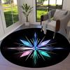 1pc Icy Crystal Snowflake Round carpet, Made of Polyester,Office Chairs, Living Rooms, Or Bedrooms, a Cool Rug for The Living Room.ydt26085