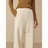 Inman Women's Plush Lined Knit Slit Wide-Leg Pants