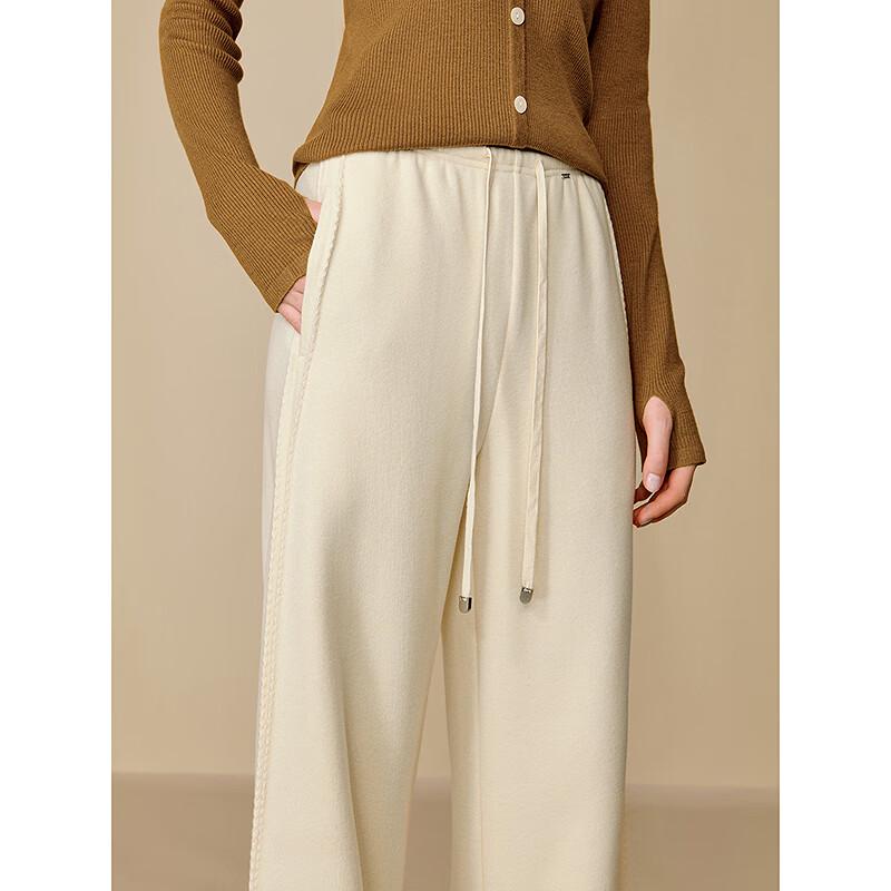 Inman Women's Plush Lined Knit Slit Wide-Leg Pants