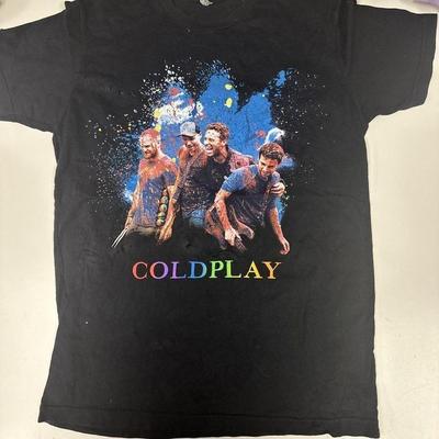 Vintage Koszulka Unisex Zespół Coldplay Amerykańska Trasa Krótki Rękaw Wszystkie Rozmiary S do 5XL SE017
