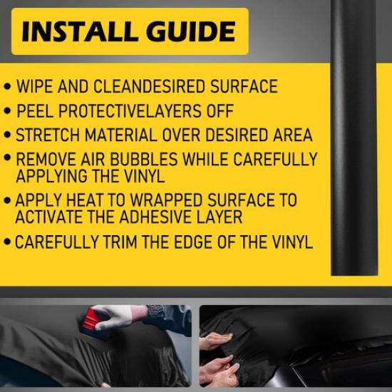 Autoparts Matte Vinyl Wrap Car Sticker Decal Film Bubble Free 150cm*30cm EOA