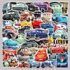 Kawaii 50ks Kreslené Blesk McQueen Auta Samolepky Film Deník Lednice Kufr Skateboard Graffiti Samolepky Vodotěsné