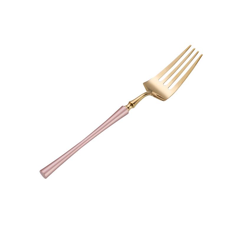 Stainless Steel Small Waist Cutlery Set: Steak Knife, Fork, Dessert Spoon, Mirror Finish.