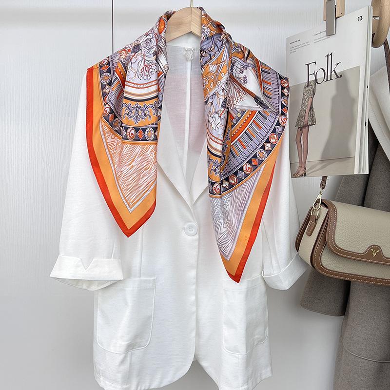 Spring And Autumn Classical High-Grade Silk Silk Scarf Women'S Thin Scarf Elegant Light Luxury High-End Shawl