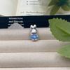 Sterling Silver Cartoon Kitty & Miffy Rabbit Pendant Charm for DIY Bracelet