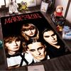 Rock Band Portrait Design Rug Non-slip Rug Suitable for Living Room and Bedroom Sofas