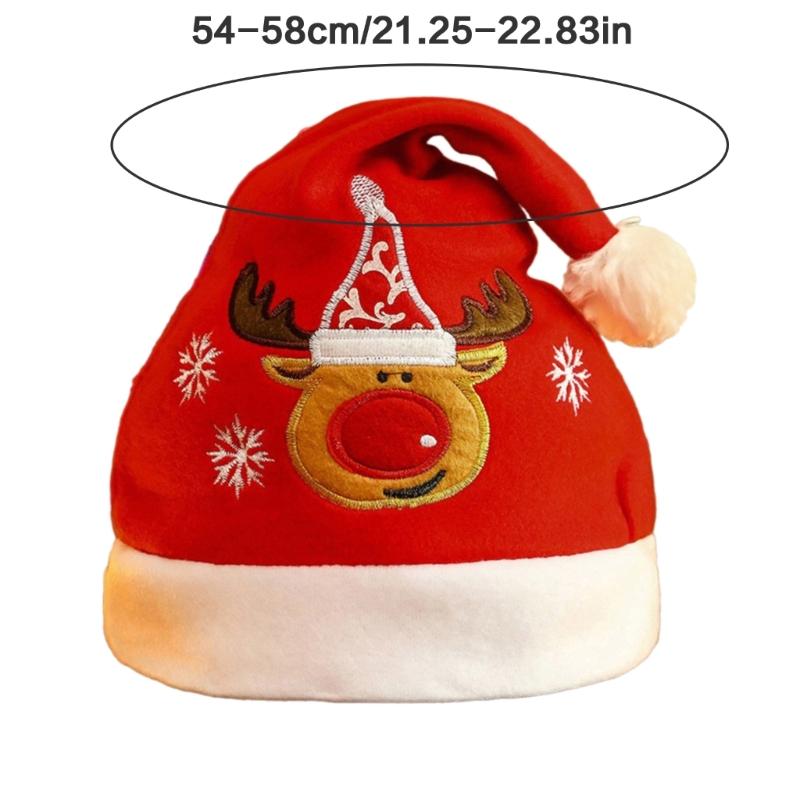 Sequined Christmas Party Santa Hat for Children Adult Pointed Caps Family Gathering Santa Hat Festival Props Headpiece