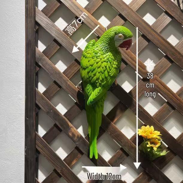 Creative Resin Macaw Cockatoo Small Bird Wall Hanging Ornament