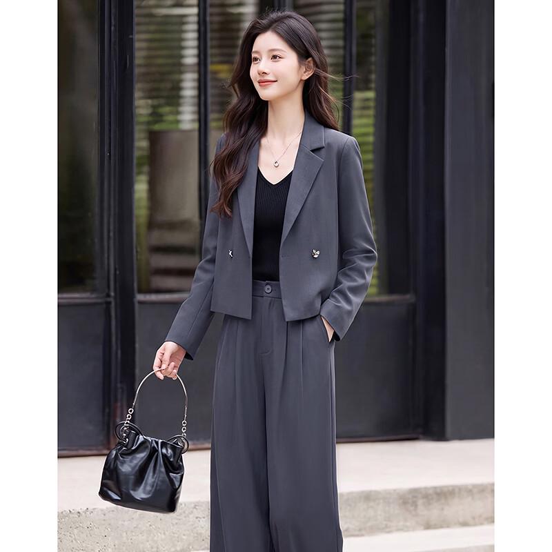 Elegant Notch Lapel Two-Piece Commuter Suit