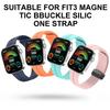 Comfortable Silicone Band with Magnetic Lock Breathable Accessory Sweat Resistant Silicone Watch Strap for Watch Fit3
