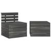 VidaXL Garden Lounge Set 2 Pcs Solid Pine Wood Dark Grey