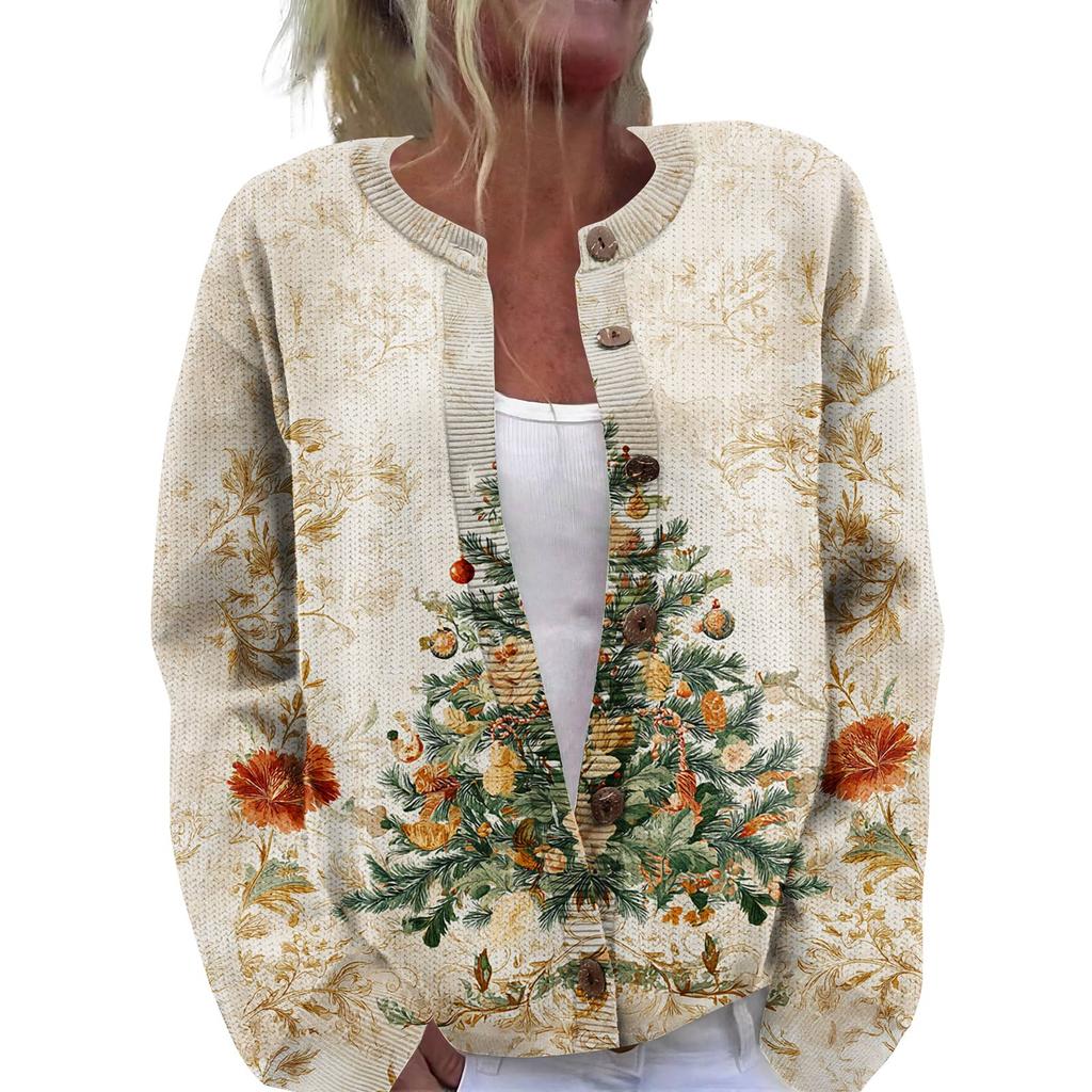 Women'S Christmas Sweater Cute Fun Christmas Sweater Fall And Winter Long Sleeve Knitted Sweater