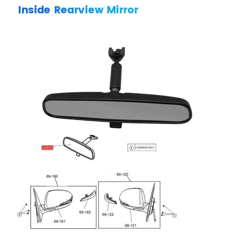 HG82-69-220 Car Inside Rearview Mirror For Mazda 6 323 626 CX-7 RX-8 MX-5 Premacy CP Haima 2 7 HG8269220A HG82-69-220B Interior Mirrors6