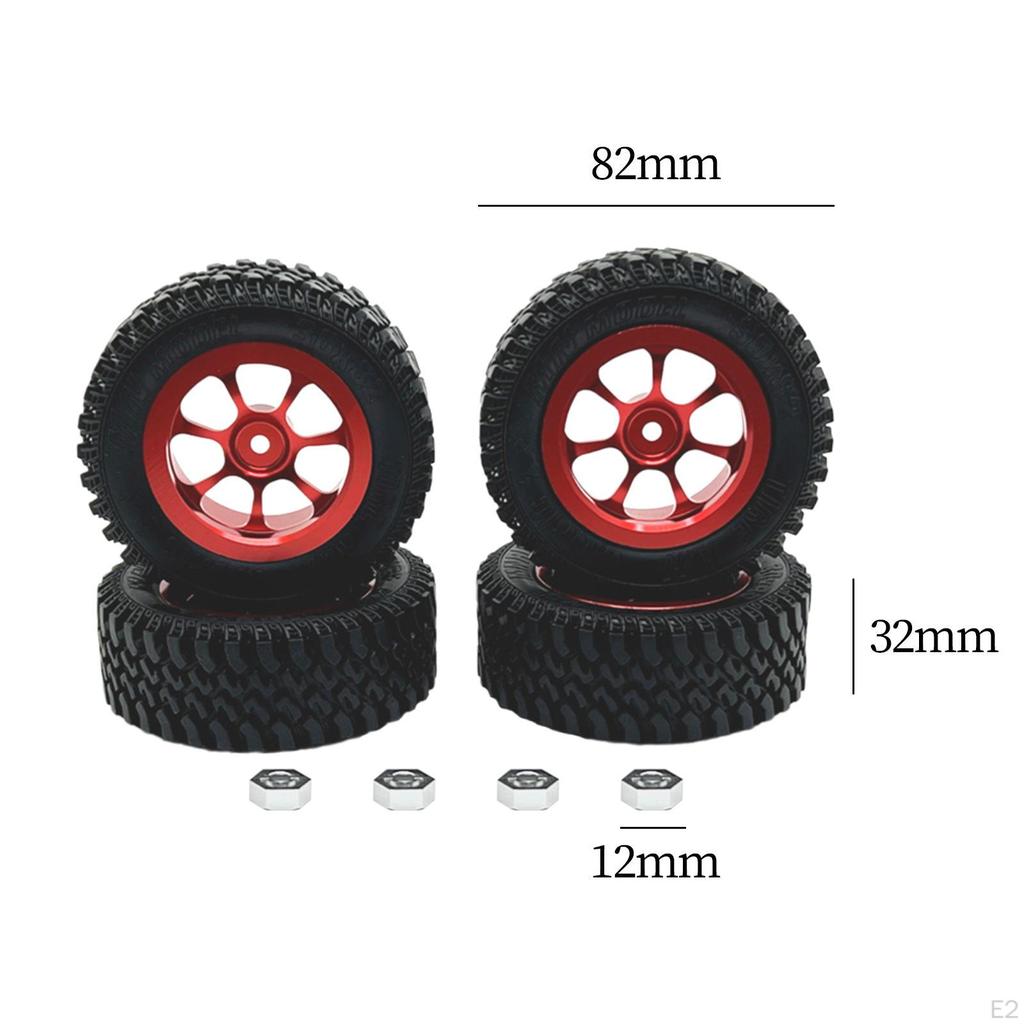 RC Car Wheels and Tires Bundle for MN128 1/12 Scale Vehicles