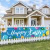 300 * 50Cm Easter Courtyard Porch Fence Decorative Banner Rabbit Egg Poster Custom