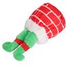 Dog Plush Chewing Toy Soft Bite Resistant Pet Christmas Squeaky Toy for Teeth Cleaning(Red Green )