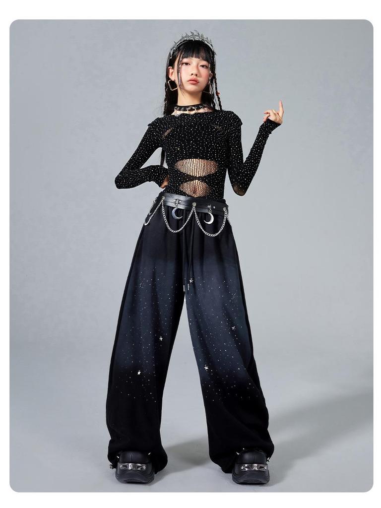 Trendy Kids' Jazz Dance Clothing: Cool Fashion for Girls' Group Performances & Festive Shows