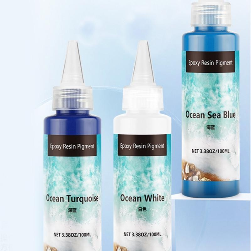 100ml Epoxy Resin Pigment Set with Colors High Concentration Opaque Resin Dye for UV Resin Crafts and Cell Effects