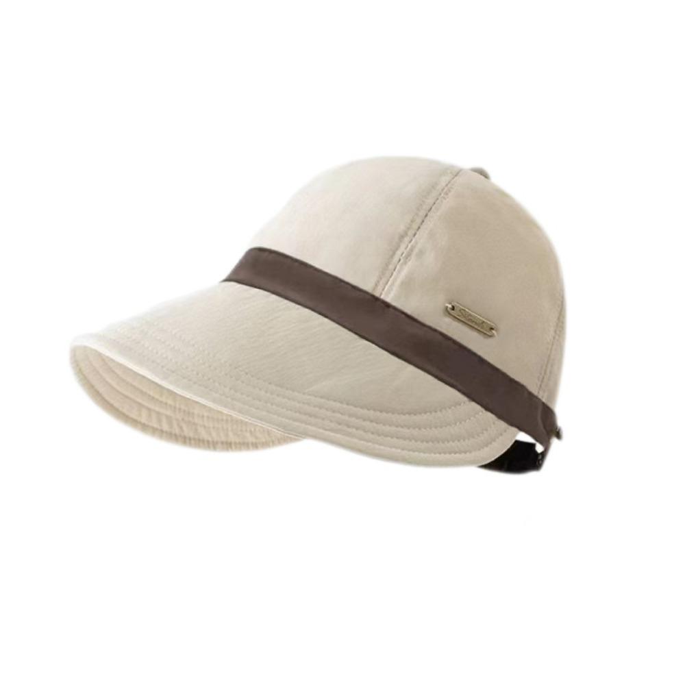 Solid Color Wide Brim Sun Hat Casual Duckbill Hat Peaked Cap Outdoor Beach Hat  Travel