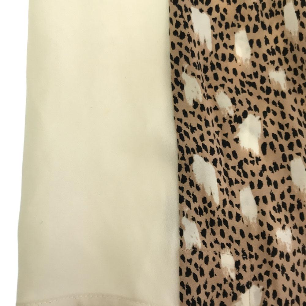 Sea New York Seide Hergestellt in den USA Leopardenmuster Ärmellos Schnitt 2 Weiß x beige Damen Gebraucht