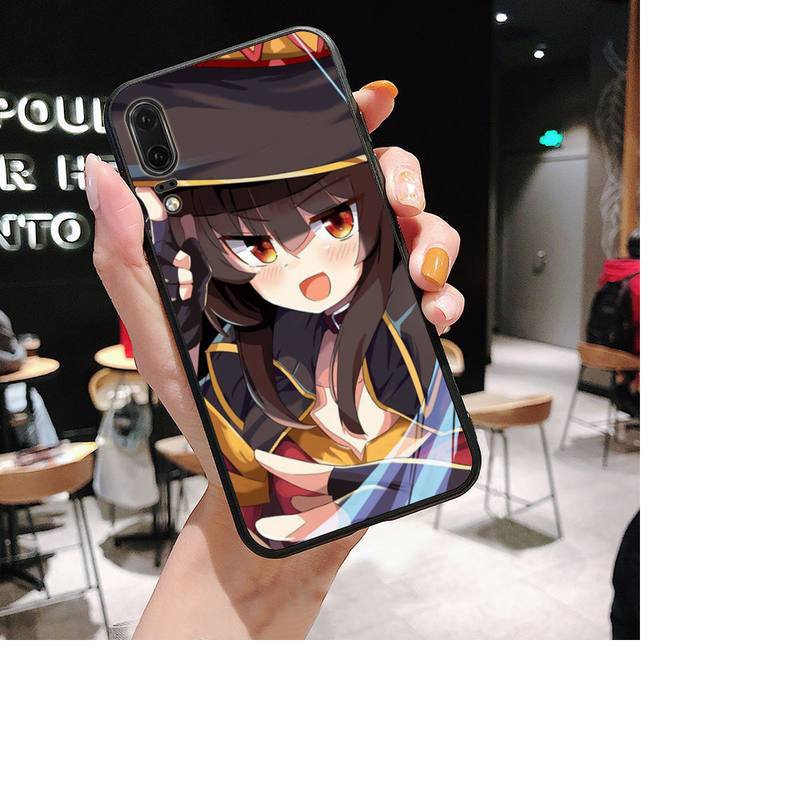 Japan Anime Konosuba Megumin Telefonkasten für Huawei P30 plus P8 lite P9 lite Zurück Coque für Psmart P20 pro P10 lite