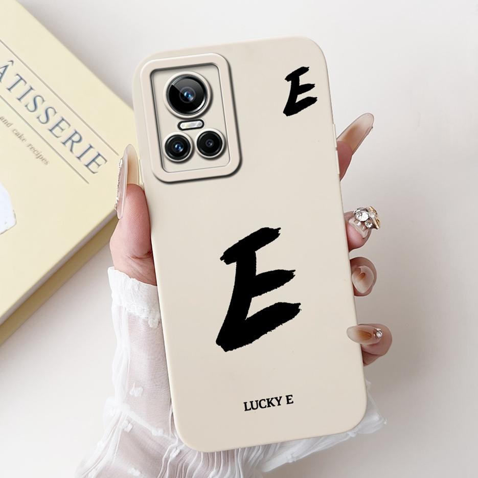 For Realme GT Neo 3 150W Case RMX3563 Cute Lucky Letters Cover Soft TPU Phone Case For Realme GT Neo3 80W GTNeo3 Back Cover Bags