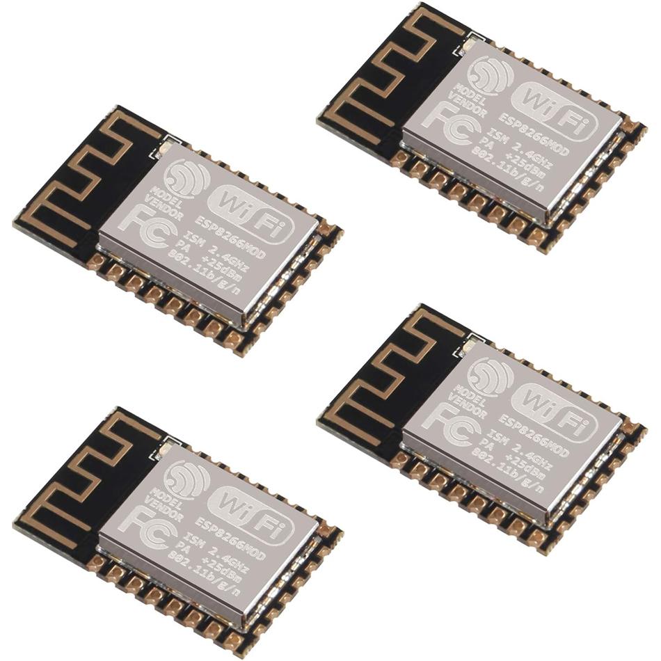 4pcs ESP8266 ESP-12F ESP-12E WiFi Serial Module Microcontroller 802.11N Wireless Transceiver Remote Port Network Module