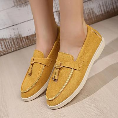 2024 Hot-selling New Fashion Solid Color Round-toe Women's Loafers Comfortable Outer Wear One-legged and Versatile Shallow Mouth