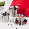 TikTok Stainless Steel Portable Espresso Cup - Natural Color, Small Volume
