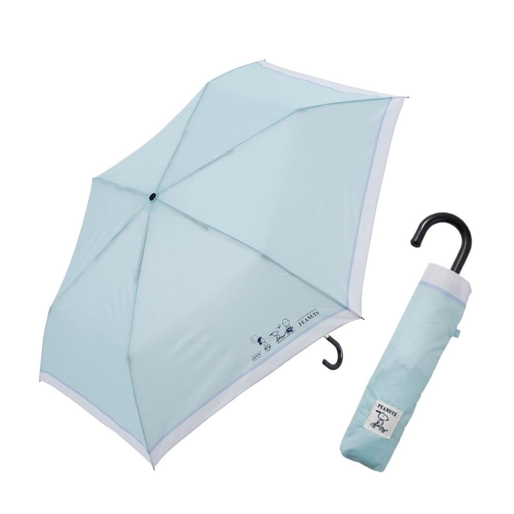 Ogawa Folding Manual 6 Peanuts 90623 (Ogawa) [2025] Umbrella, Open, 55cm, Ribs, Snoopy/Mint, Water-Repellent,
