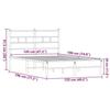 VidaXL Bed Frames Without Mattress Brown Oak 120x190 Cm, Double Bed, Bedroom Furniture, Guest Bed, Bed, Frame 4017305