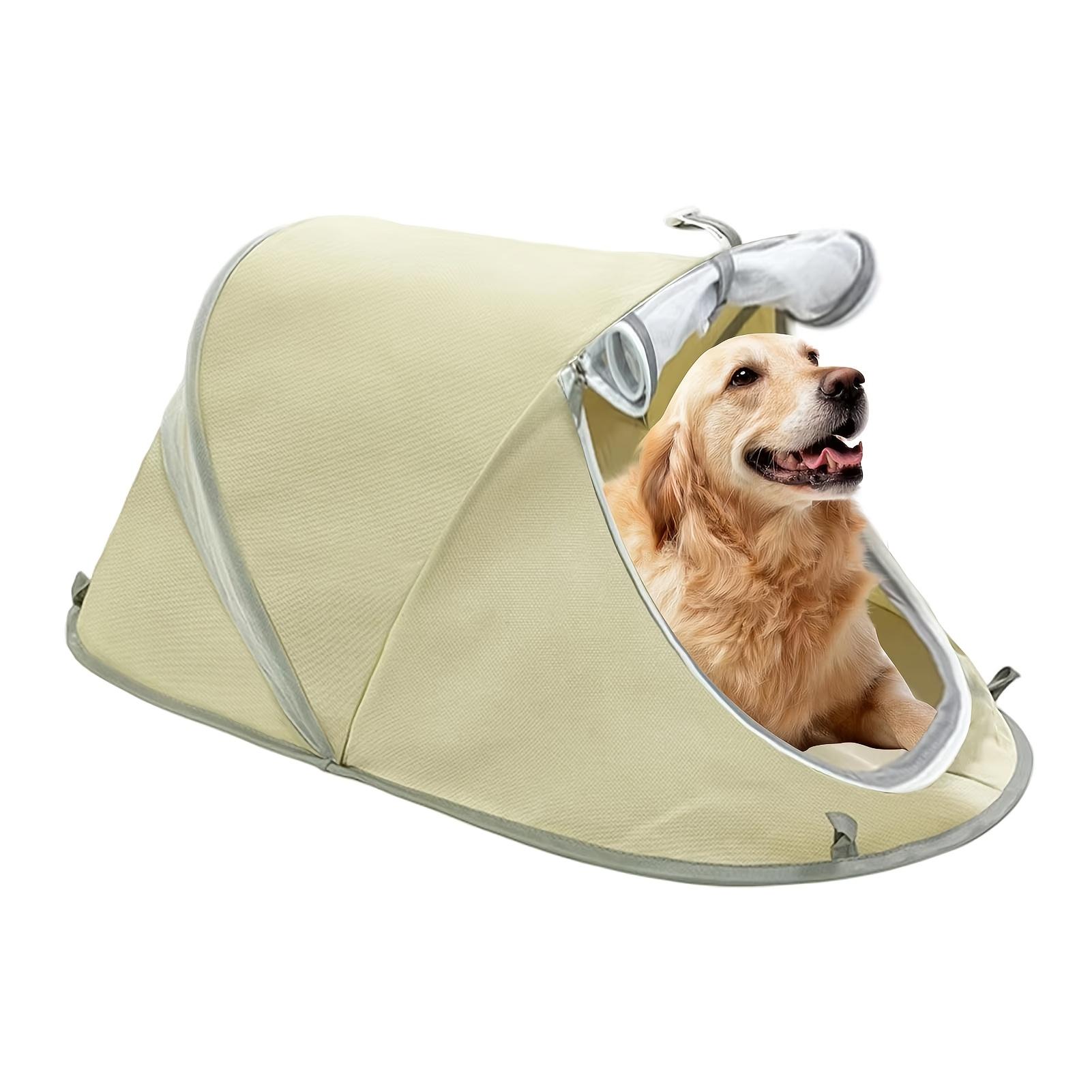 Foldable Pet Tent Portable Dog & Cat House Lightweight Indoor Outdoor Camping Kennel Breathable & Pet Shelter бежевый