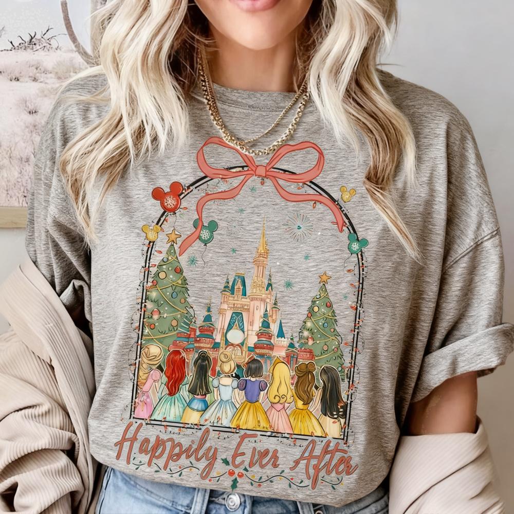 Fashion Princess Christmas Tshirt Cute Unisex Unisexs Girls Shortsleeved Retro Street Y2K Casual Fashion Tops Clothing