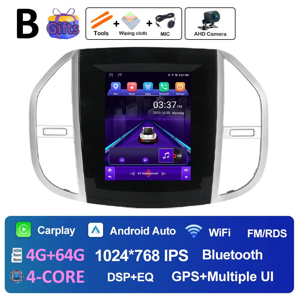 Android 14 Multimedia Video Radio Player For Mercedes Benz Vito 3 2014 2015 2016 2017 2018 2019 2020 Built-in GPS WiFi Rear View