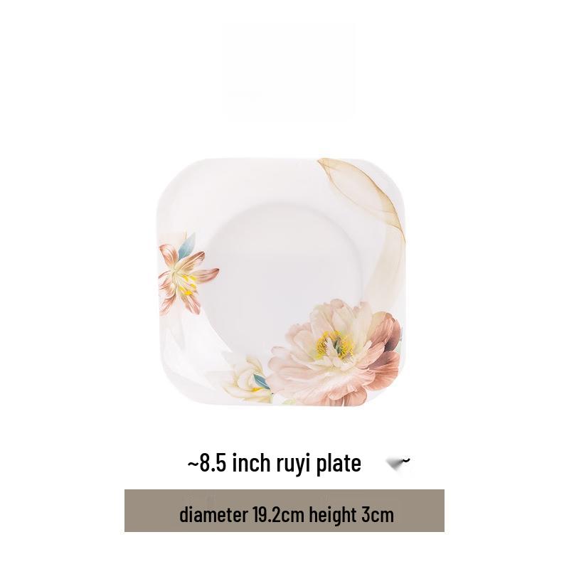 Moda Lanka Silk Road Flower Rain 8.5-inch Ruyi Plate