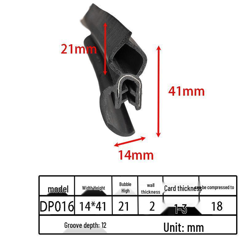 Customizable EPDM U-Shaped Rubber Sealing Strip for Electrical Cabinets and Car Doors