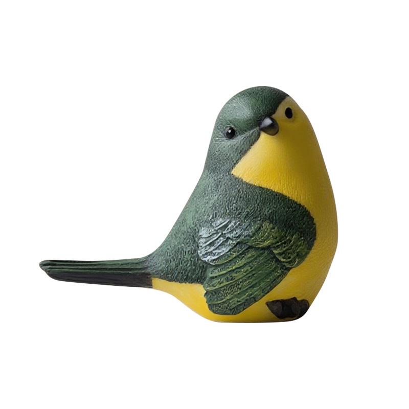 Elegant Enamel Magpie Figurine: High-Quality Small Bird Decoration for the Home