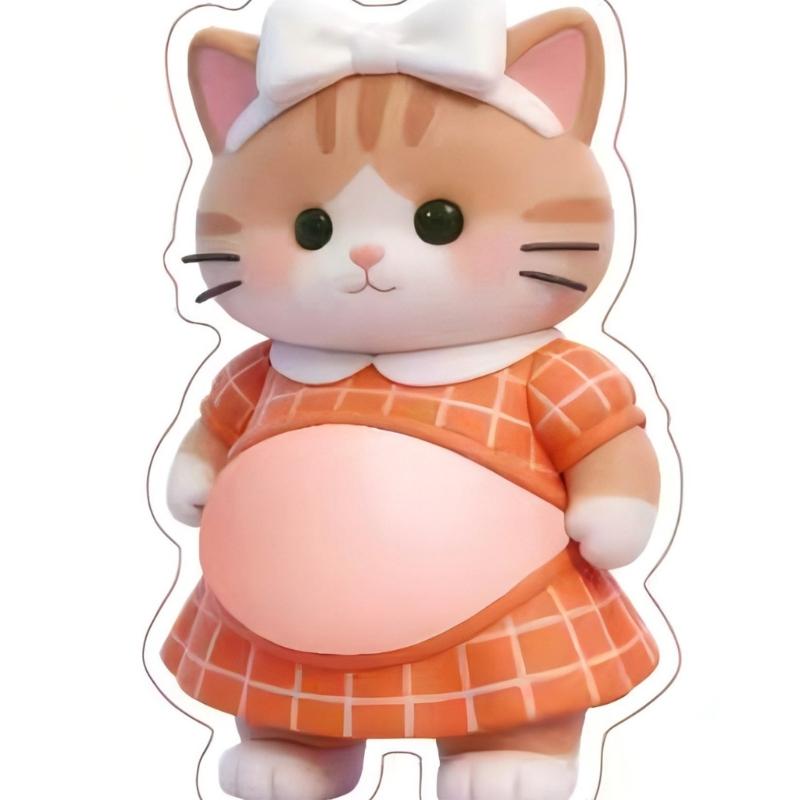 

3D Cats Belly Sticker Rubber Anti-Collision Sticker Door Stoppers Stress Relief Toy Funny Decorative Sticker for Wall 1
