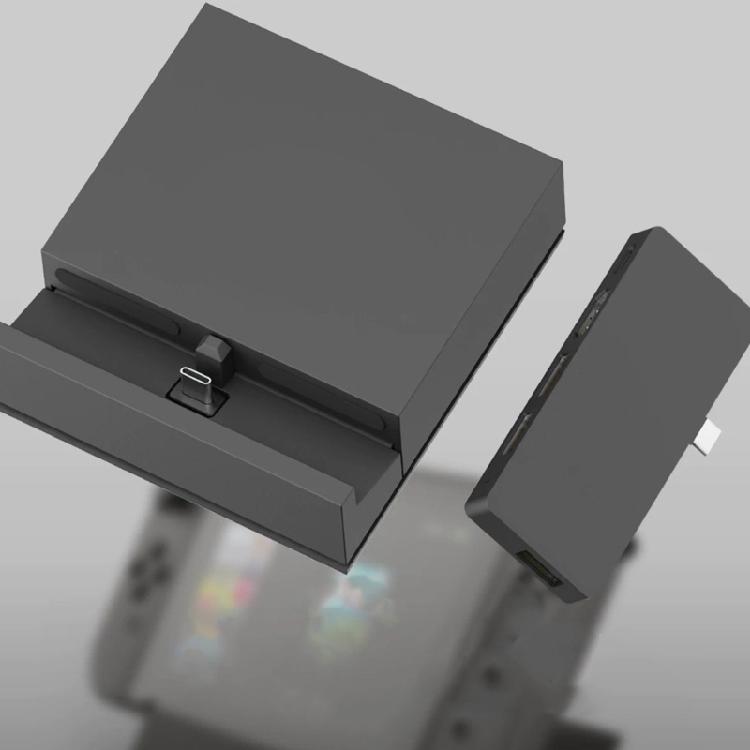 Type-C Dock Support 1080P 60Hz 4K 30Hz Card Port Multifunction Docking Charging Station with Detachable USB C Hub