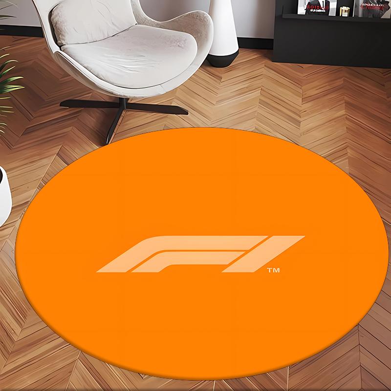 Formula 1 (28) Round Office Rug Decorative Floor Rug for Office Bedroom Living Room and Home Space