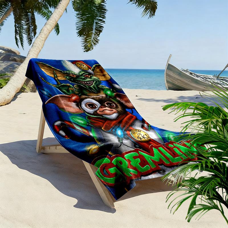 Gremlins: Chaos Curiosity beach towel soft beach seaside quick-drying swim towel Absorbent bath towel beach Outdoor picnic beach mat Fashion printing