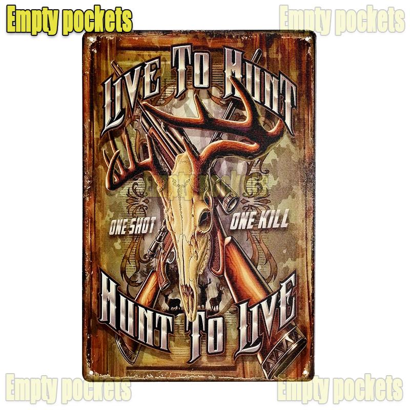 Vintage Metal Plate Kitchen Decoration Tin Sign Retro Decor Deer Garden Decoration Outdoor Forest Animal Posters On the Wall